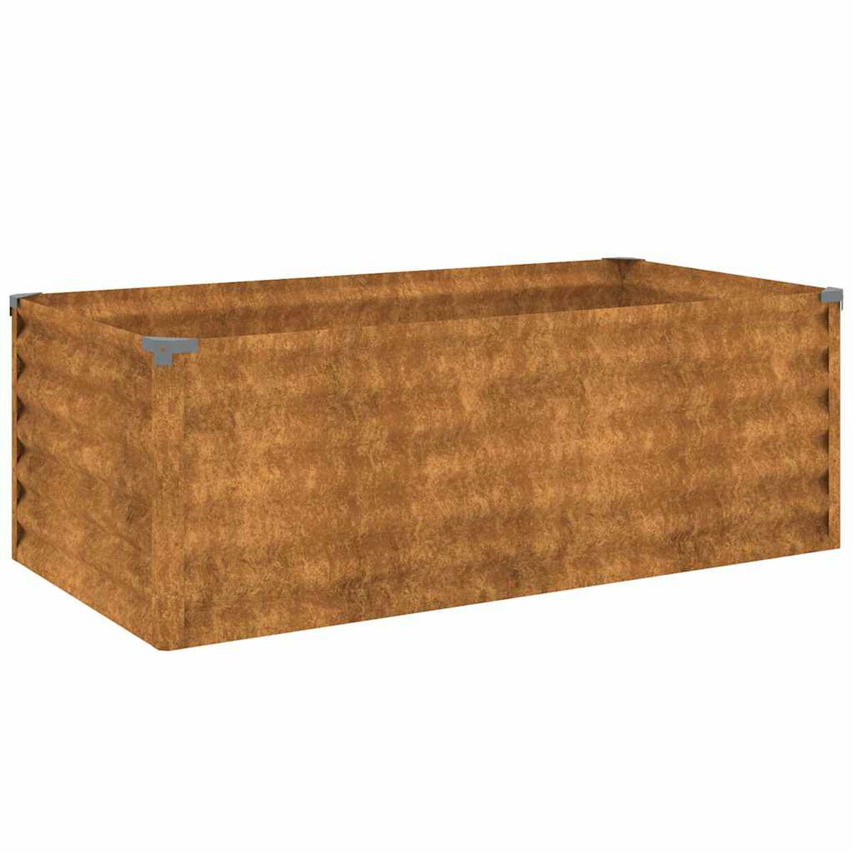 Corten Steel Raised Garden Bed — 39.4 × 19.7 × 14.2 in