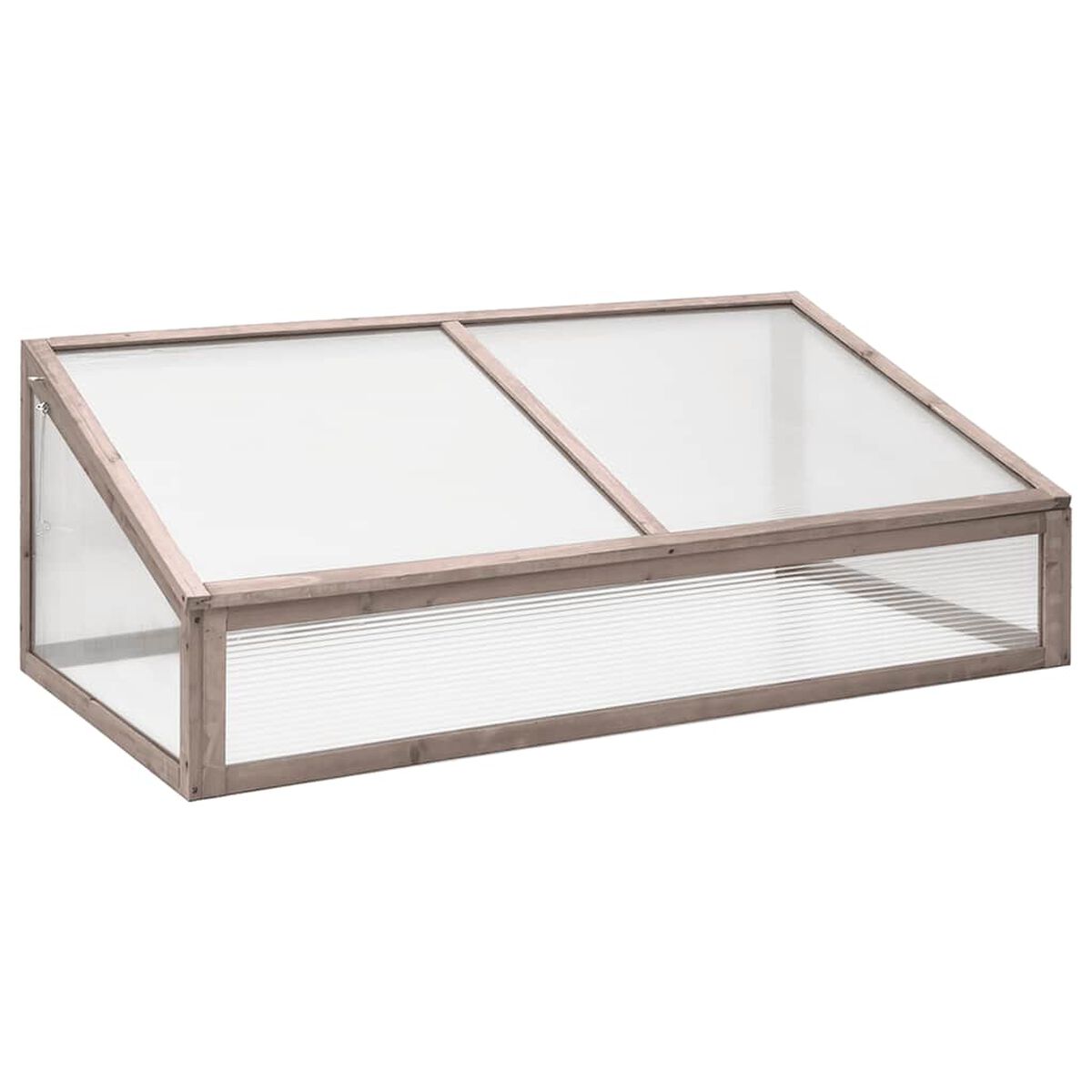 Gray Wooden Cold Frame — 43.3 × 22 × 15.4 in