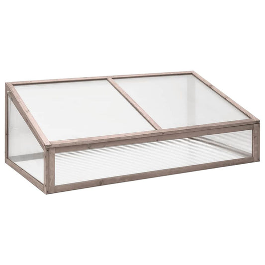 Gray Wooden Cold Frame — 43.3 × 22 × 15.4 in