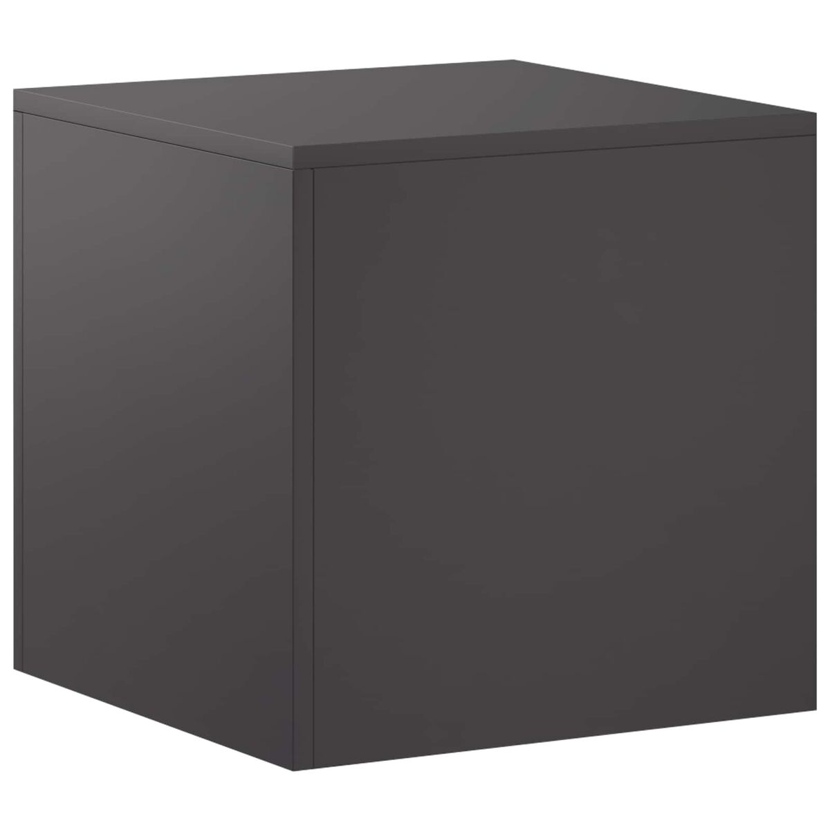 Black Steel Outdoor Plant Stand — 15.7 in Cube