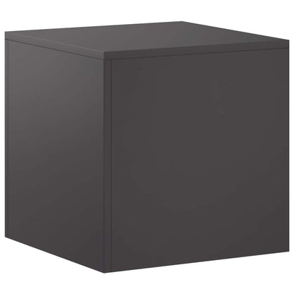 Black Steel Outdoor Plant Stand — 15.7 in Cube