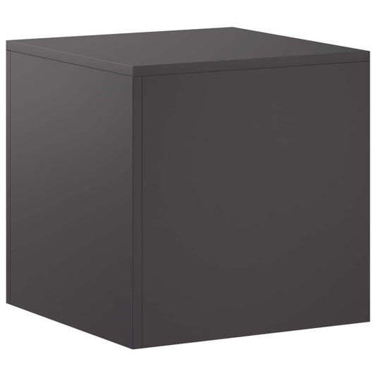 Black Steel Outdoor Plant Stand — 15.7 in Cube