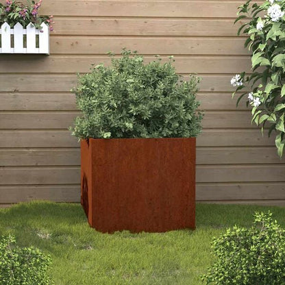 Corten Steel Planter — 12.6 × 11.8 × 11.4 in — additional view