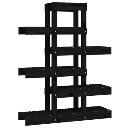 Black Pine Wood Plant Stand — 33.5 × 9.8 × 43.1 in