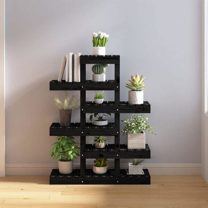 Black Pine Wood Plant Stand — 33.5 × 9.8 × 43.1 in — additional view